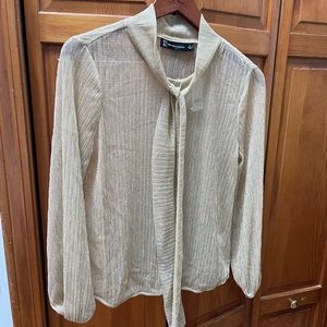 NY&C see tru golden blouse